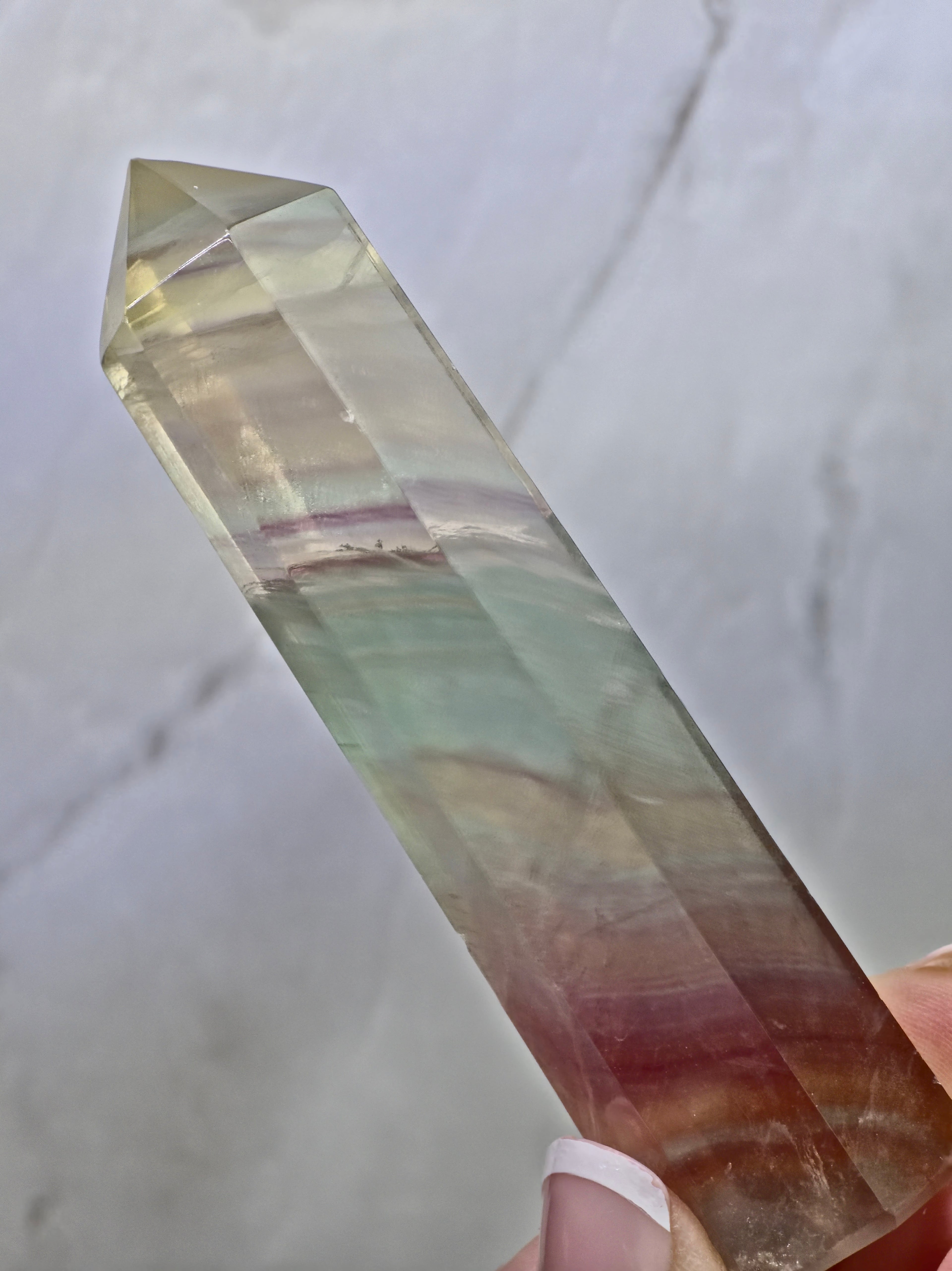 Banded Fluorite Tower — Multicolour Zoning