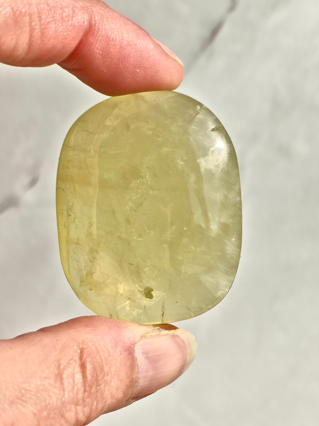 Heat treated Citrine Palm Stone