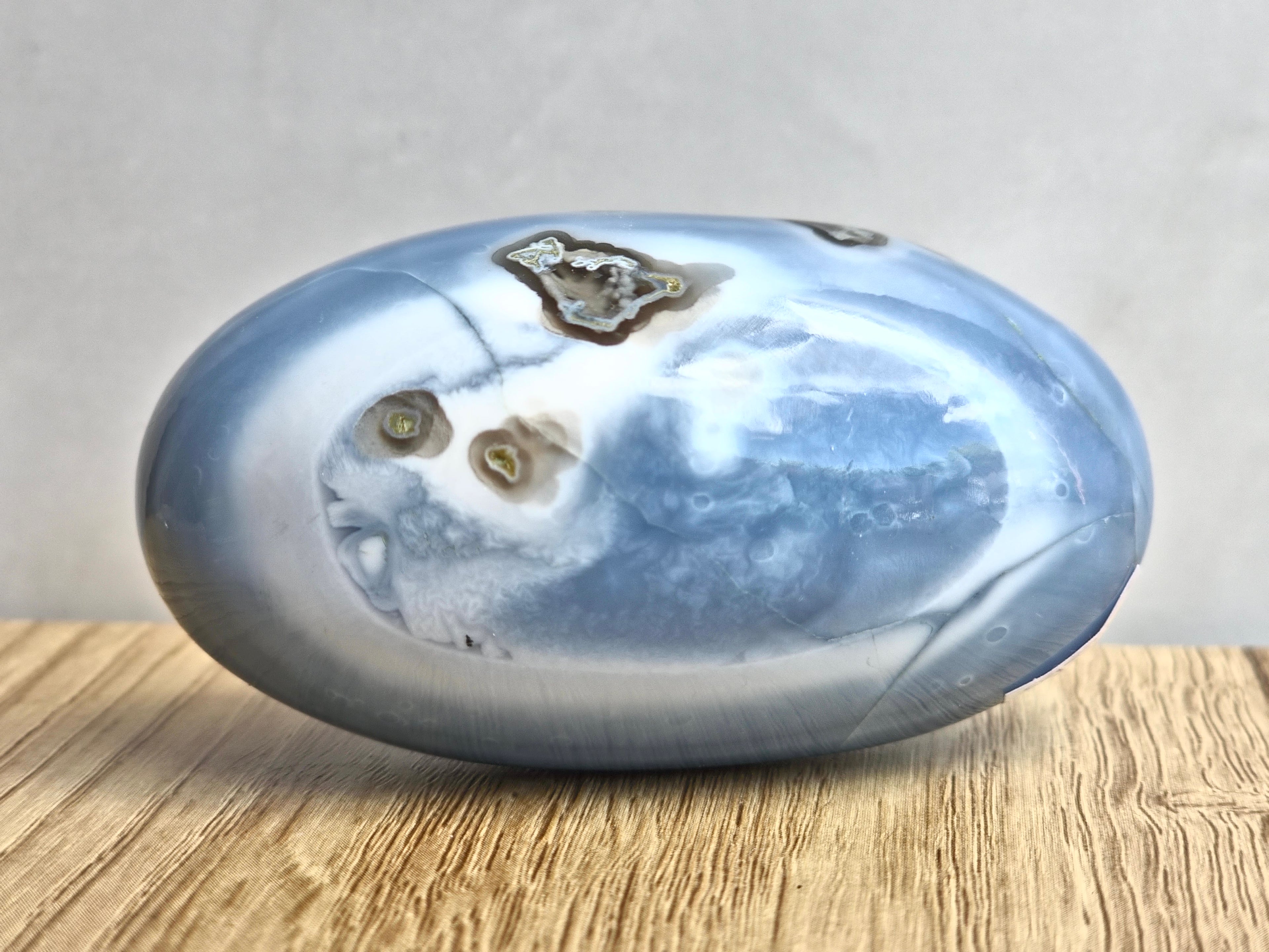 Blue Indian Opal with Moss agate inclusions
