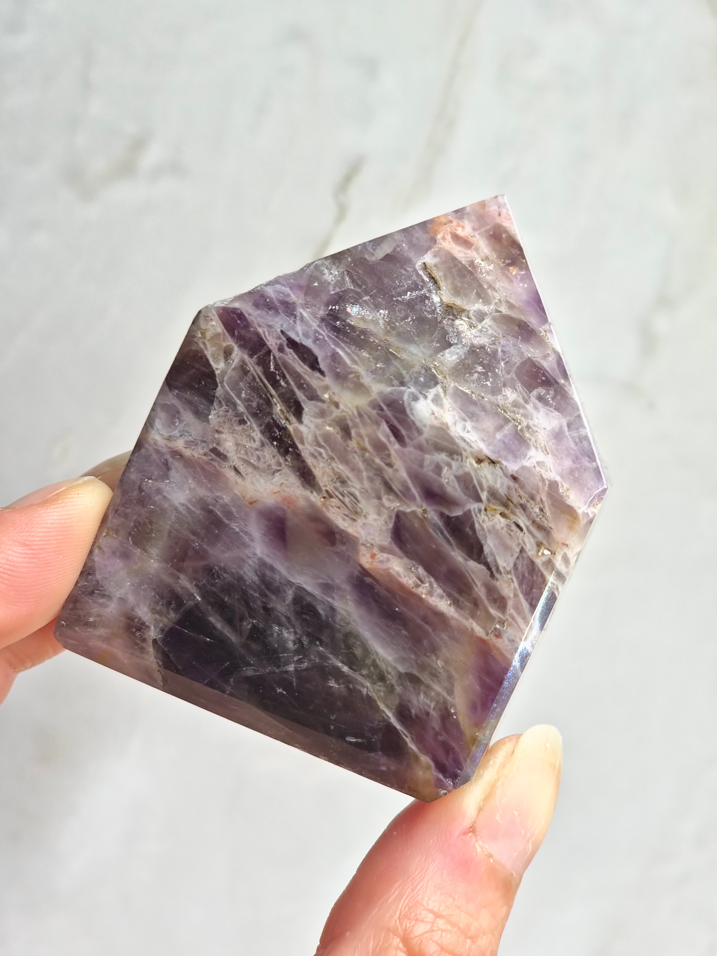 Brecciated Indian Amethyst Polished Tower