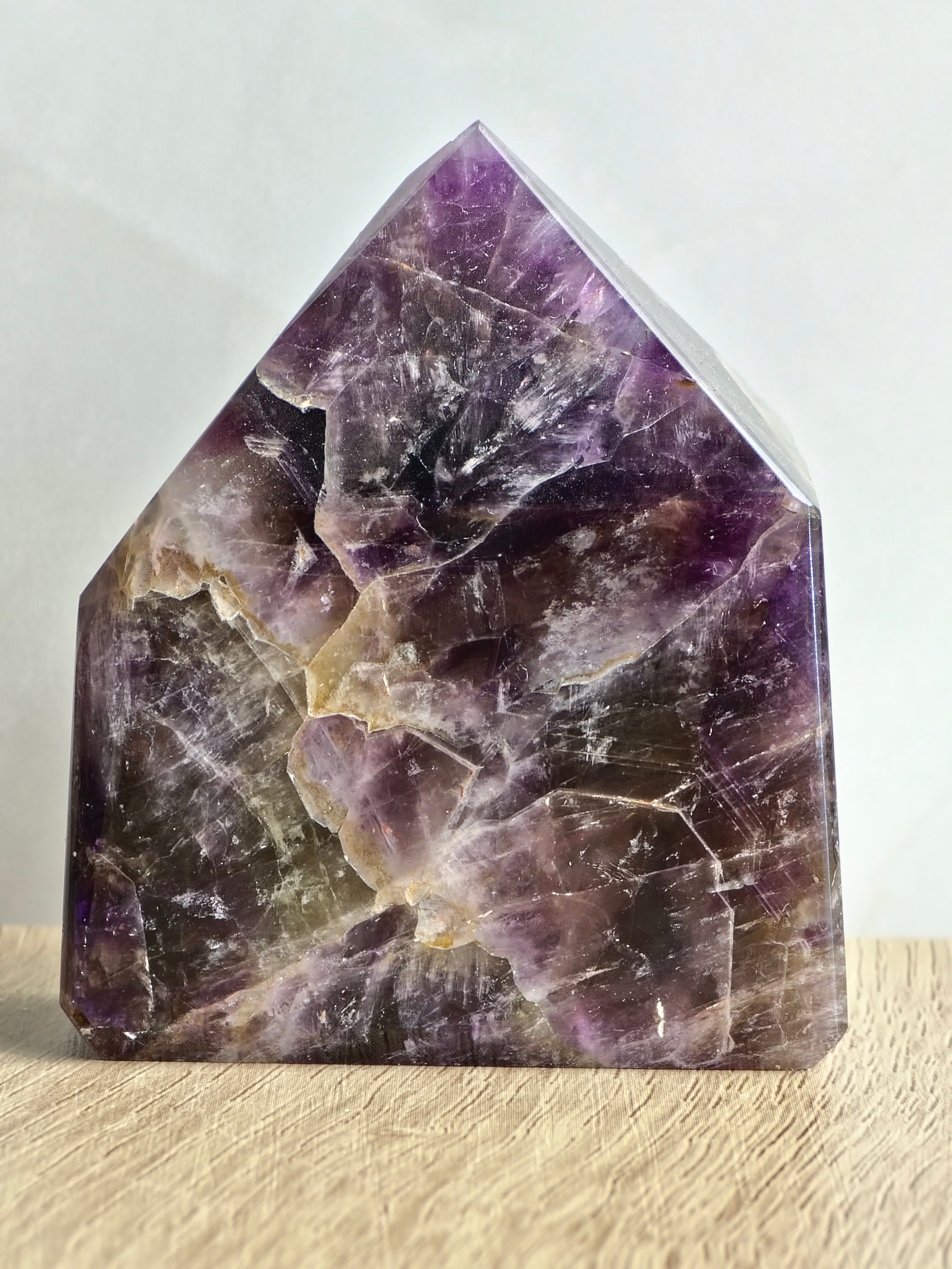 Brecciated Indian Amethyst Polished Tower