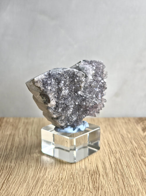 Black Amethyst Druzy Butterfly Carving