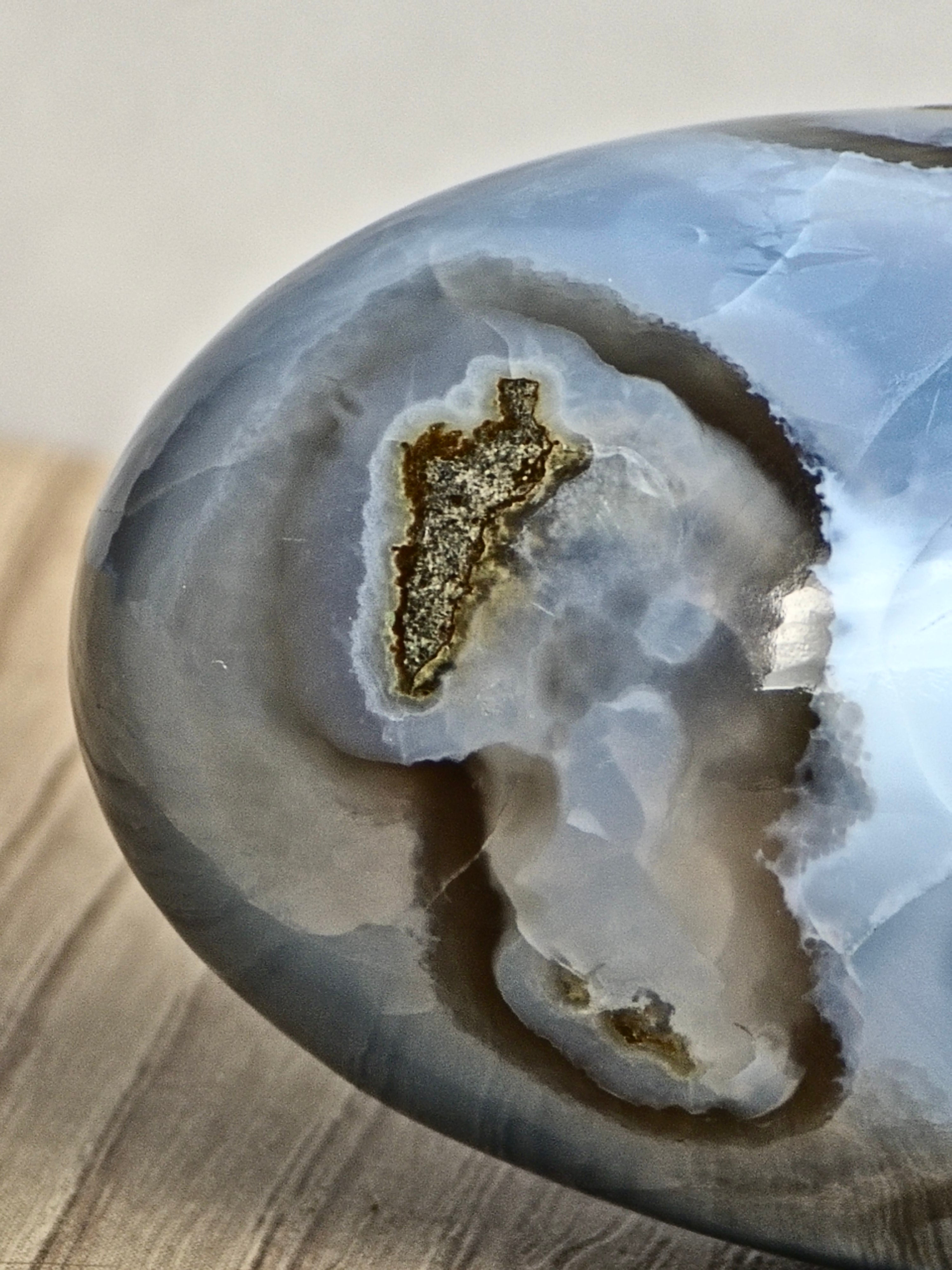 Blue Indian Opal with Moss Agate Inclusions Shiva