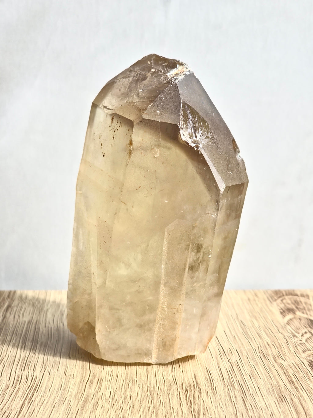 Natural raw citrine lemurian tower