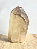 Natural raw citrine lemurian tower