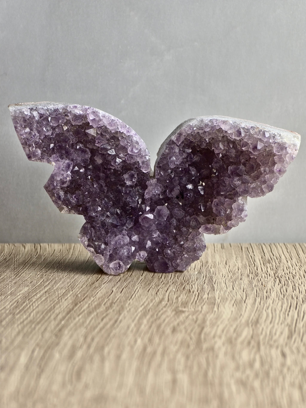 Amethyst Druzy Butterfly Carving