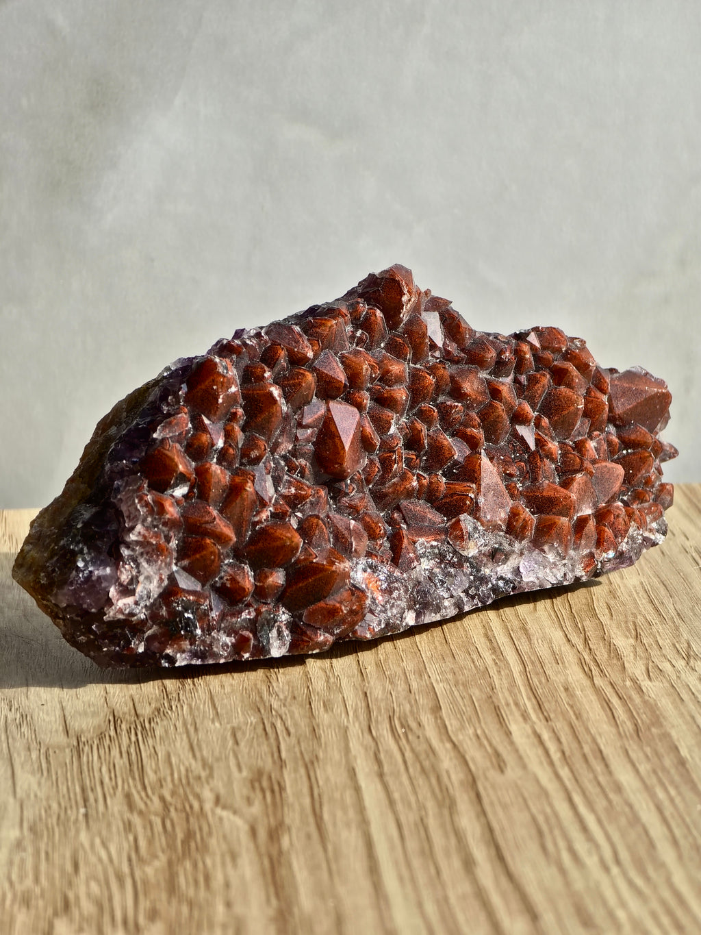 Red cap Amethyst cluster