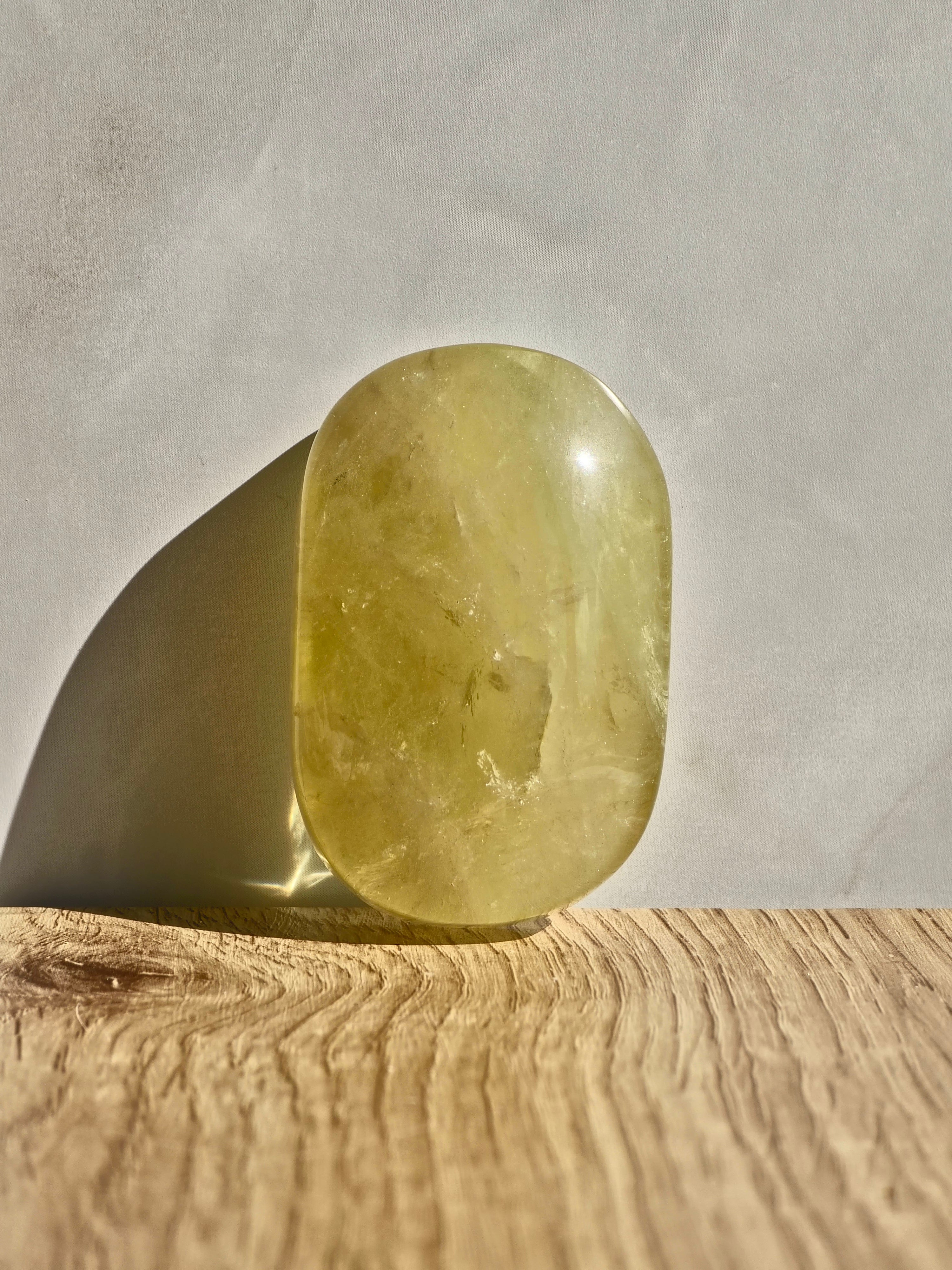 Heat treated Citrine Palm Stone
