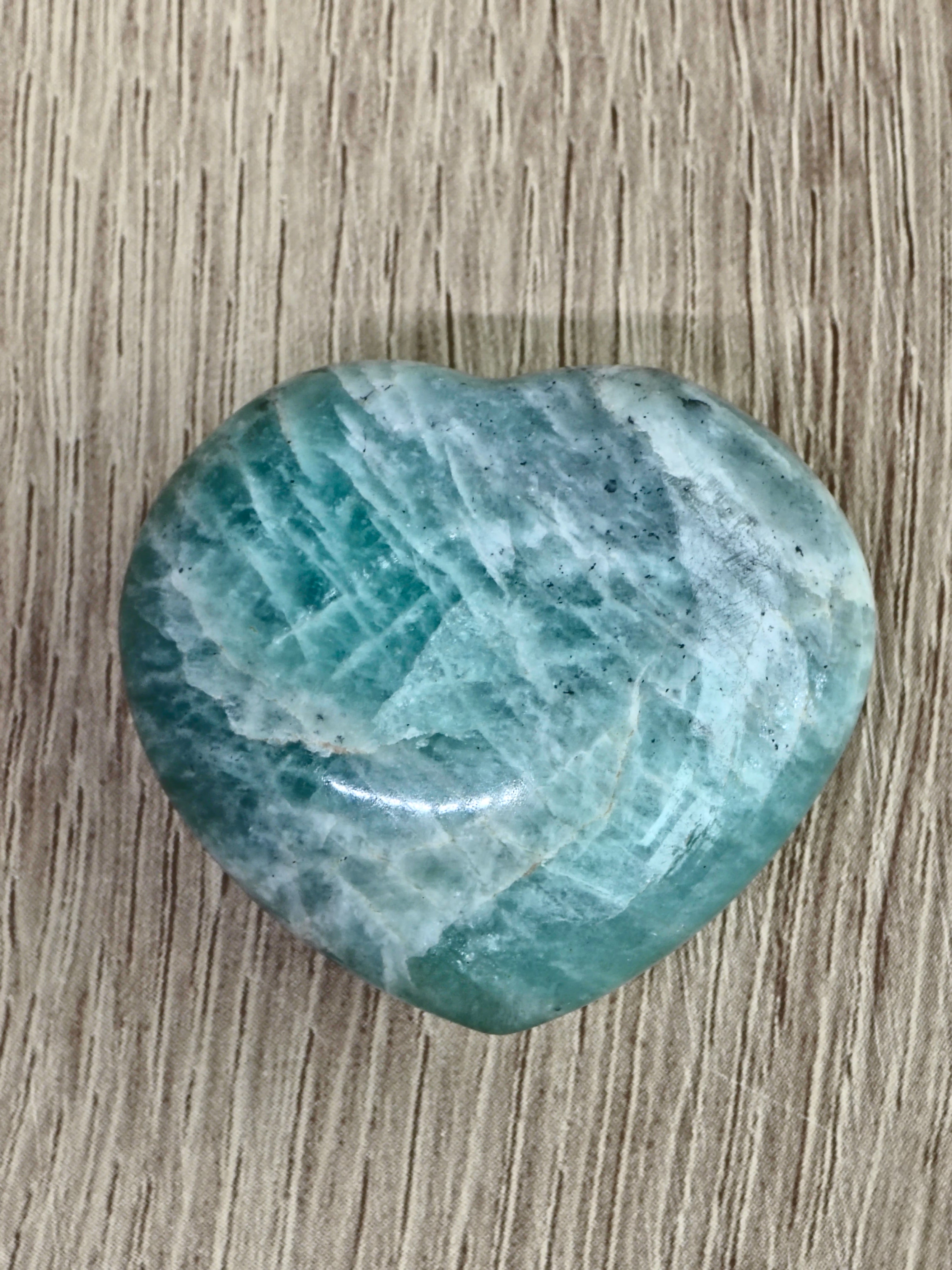 Amazonite Heart — Microcline Feldspar