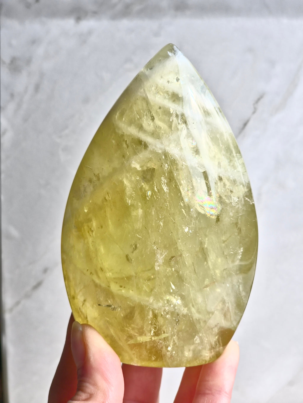 Heat treated Citrine Polished Flame