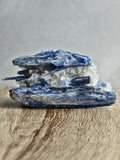 Blue Kyanite on Quartz — Bladed Crystal Growth with Quartz Matrix
