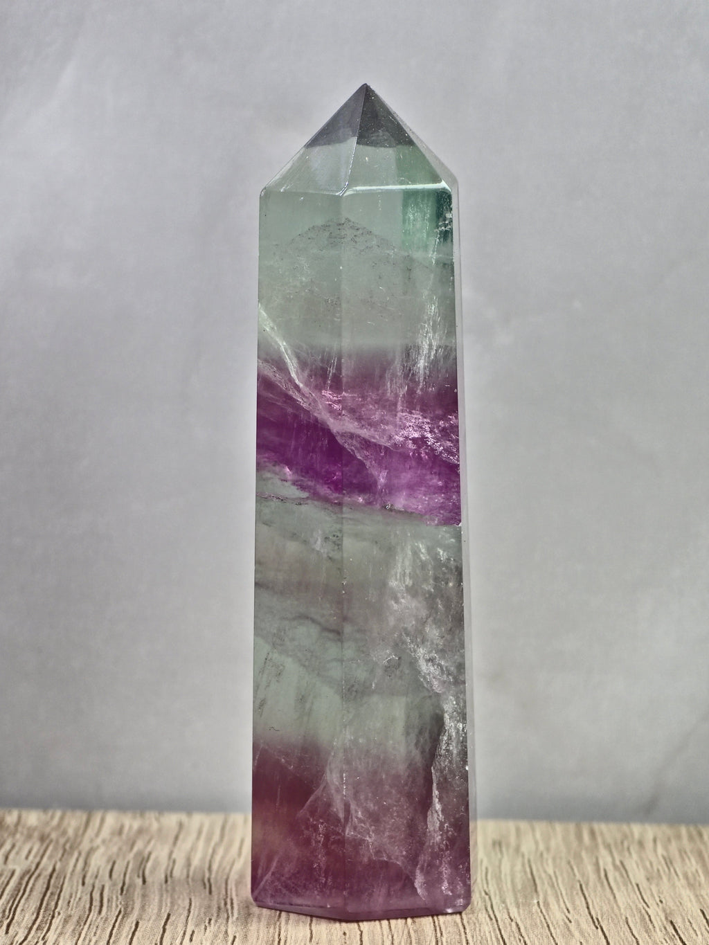Banded Fluorite Tower – Green & Purple Growth Zoning