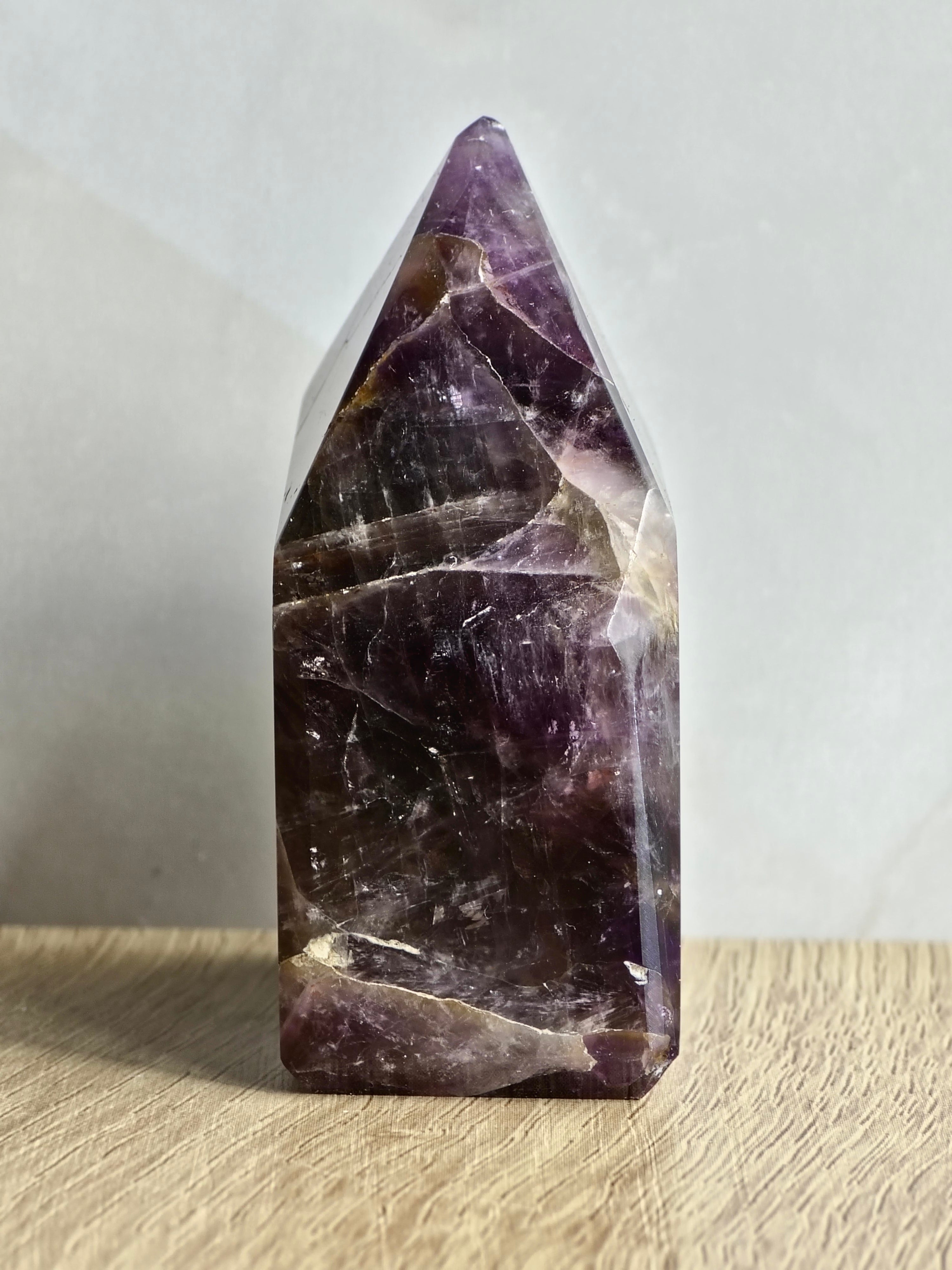 Brecciated Indian Amethyst Polished Tower