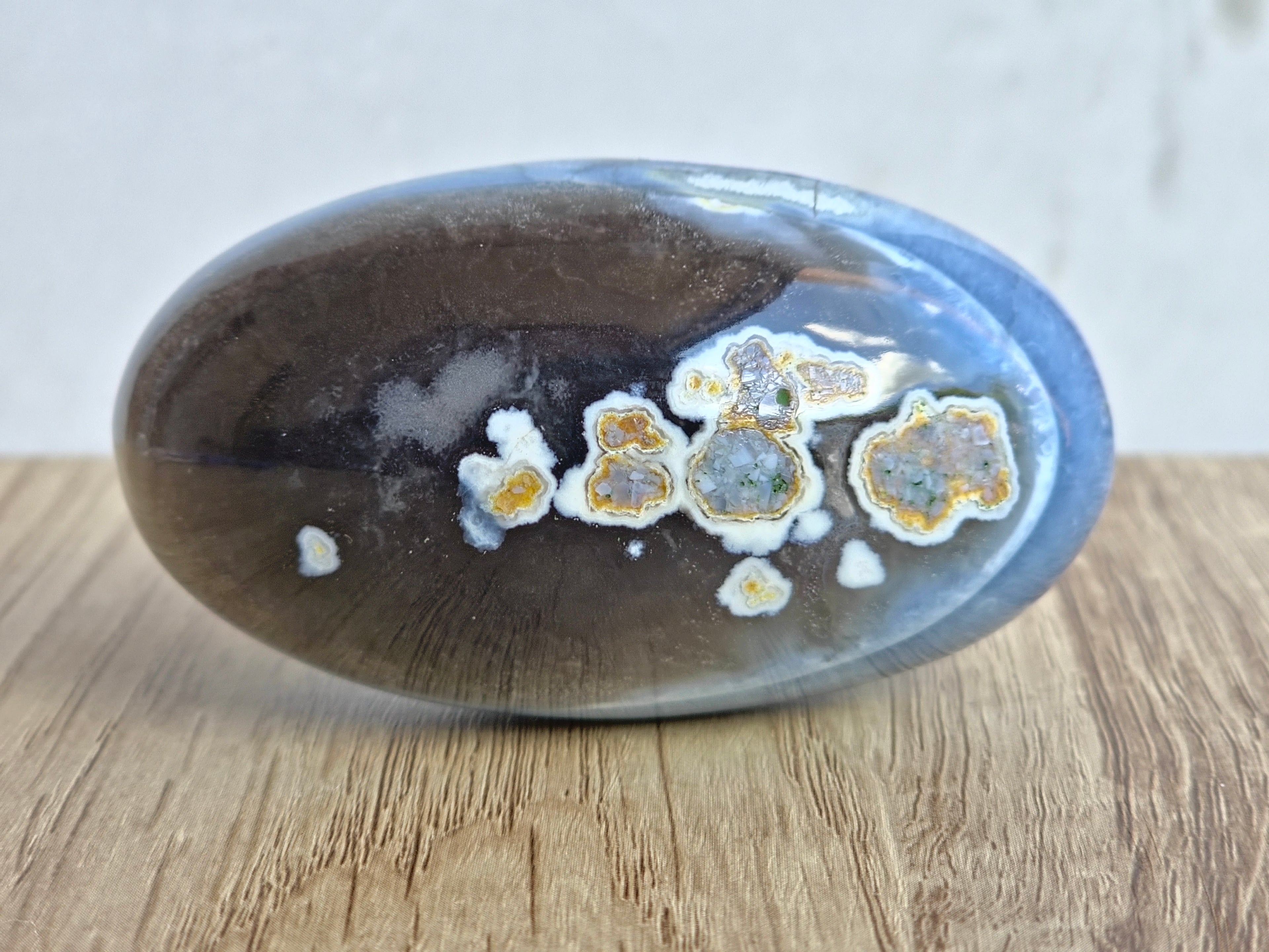 Blue Indian Opal with Moss Agate Inclusion