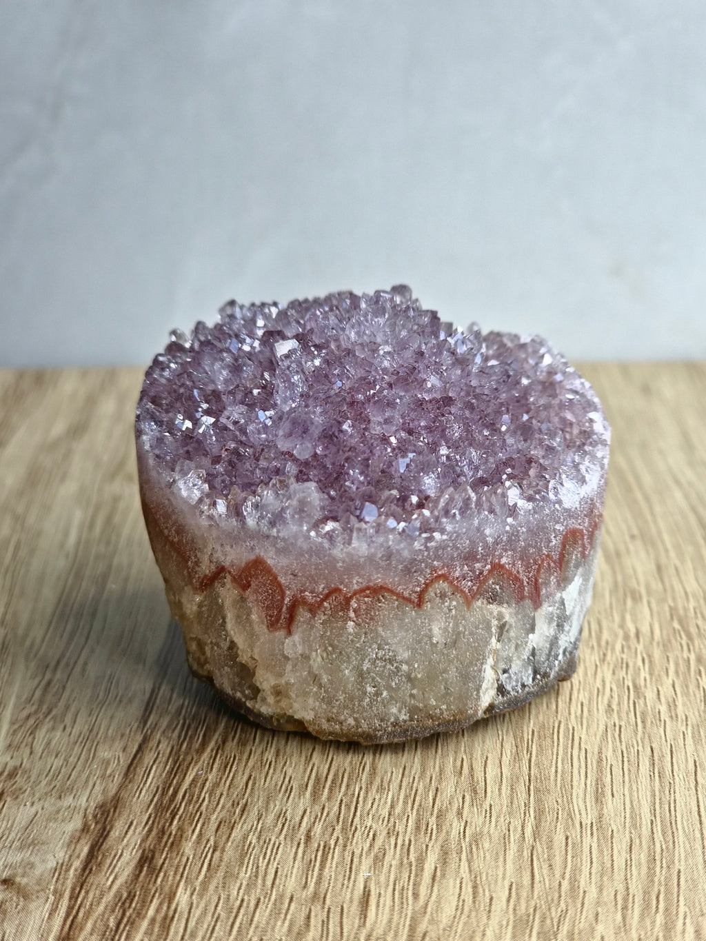 Amethyst druzy cupcake
