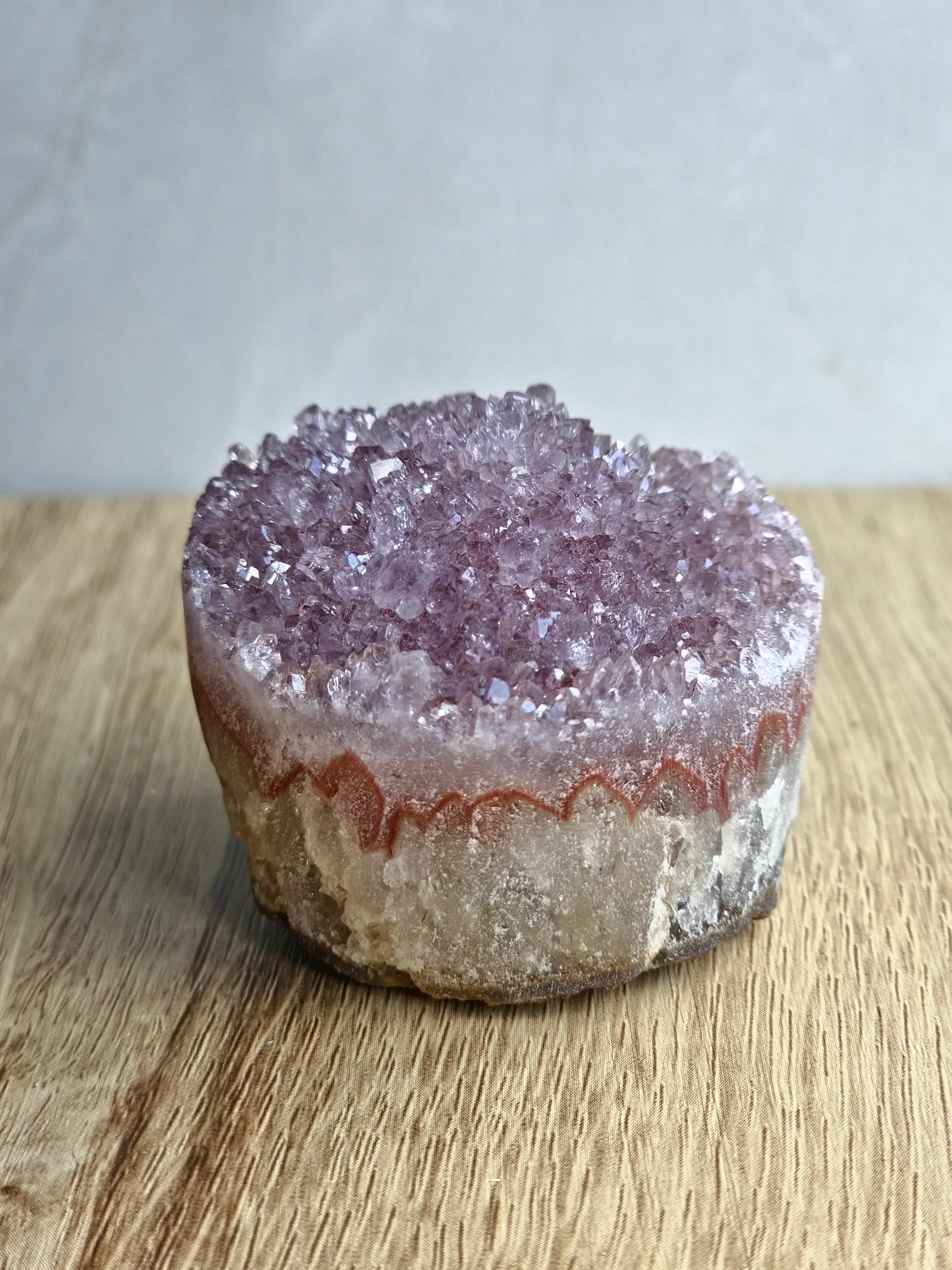 Amethyst druzy cupcake