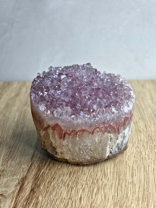 Amethyst druzy cupcake