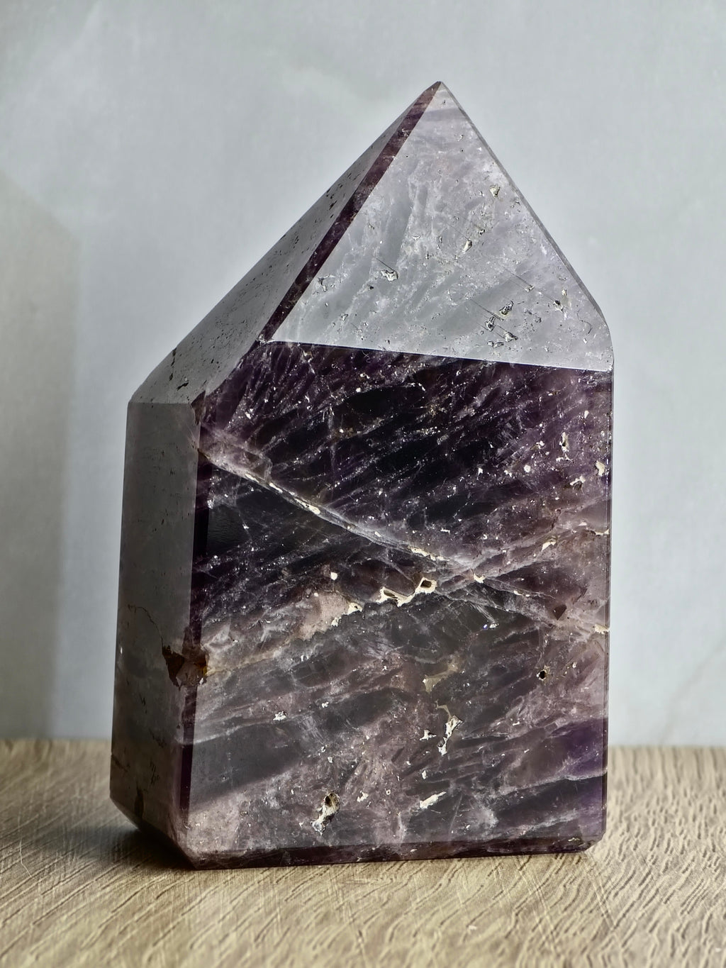 Brecciated Indian Amethyst Polished Tower