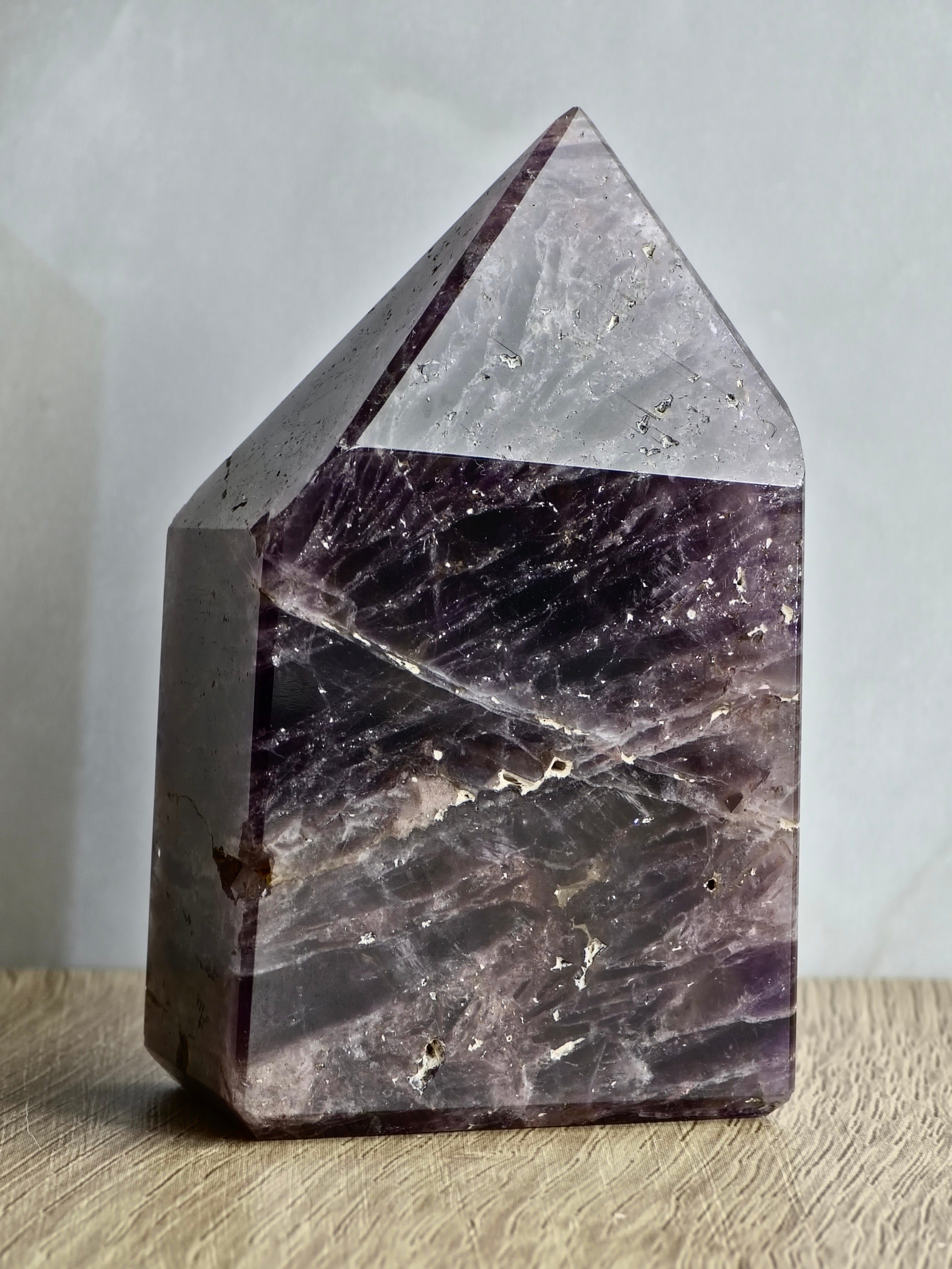 Brecciated Indian Amethyst Polished Tower
