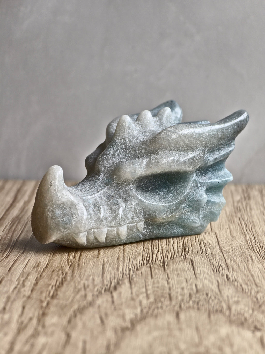 Blue Trolleite Dragon Carving