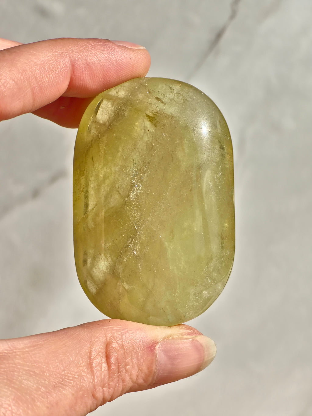 Heat treated Citrine Palm Stone