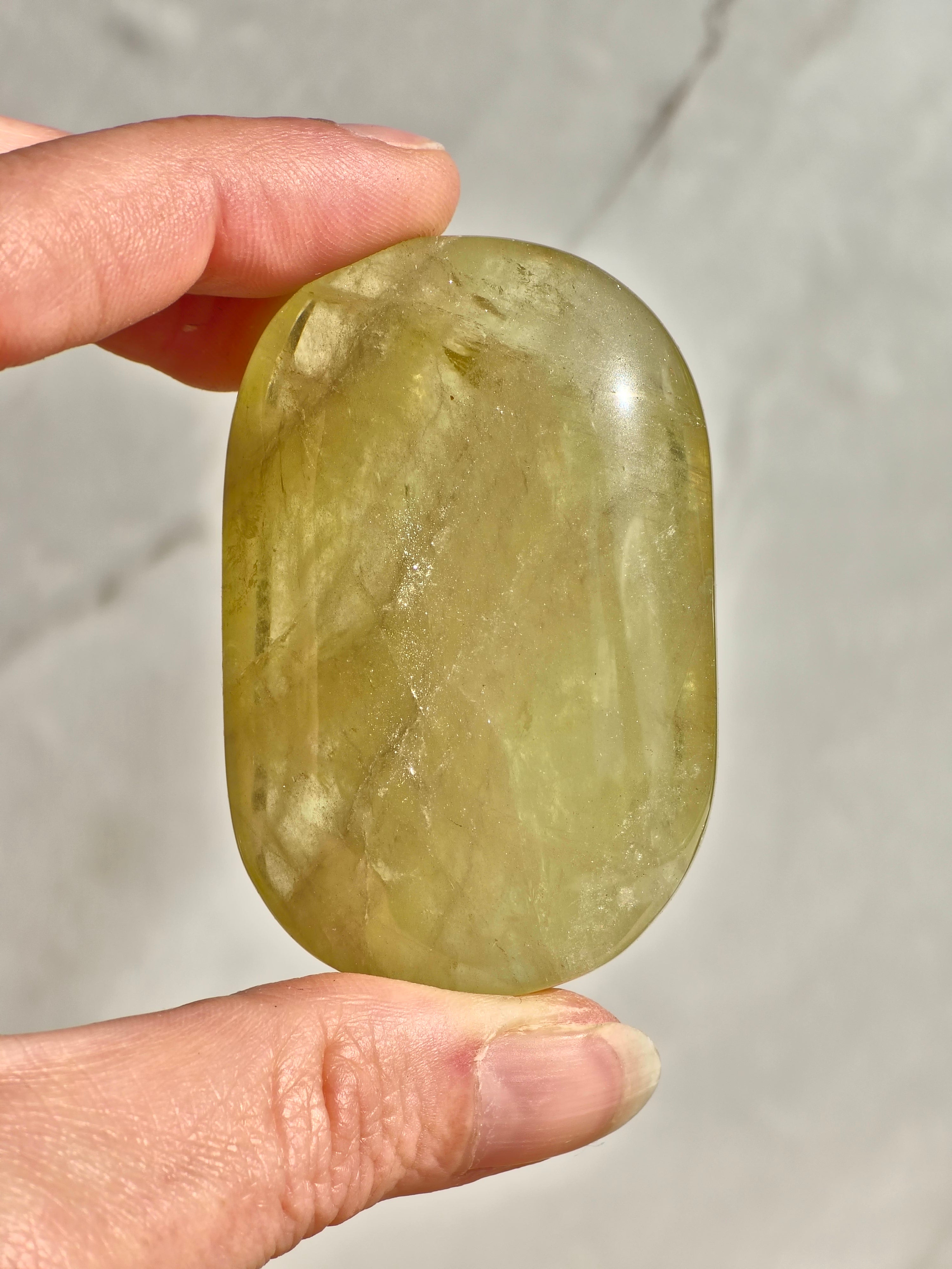Heat treated Citrine Palm Stone