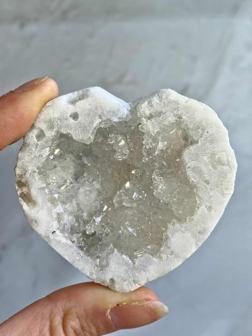 Quartz geode heart