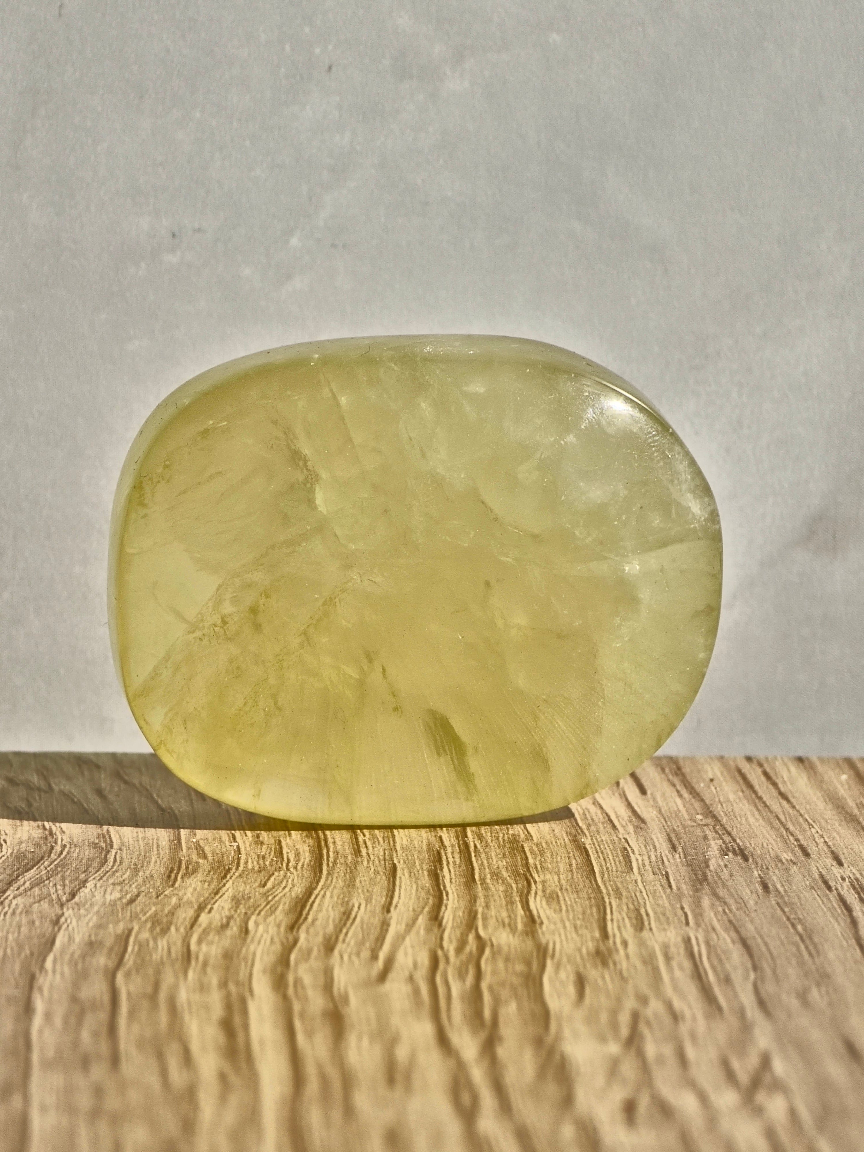 Heat treated Citrine Palm Stone