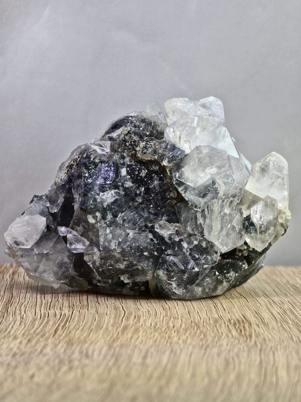 Diamond Apophyllite Cluster on Chalcedony — High Lustre Terminations with Botryoidal Matrix