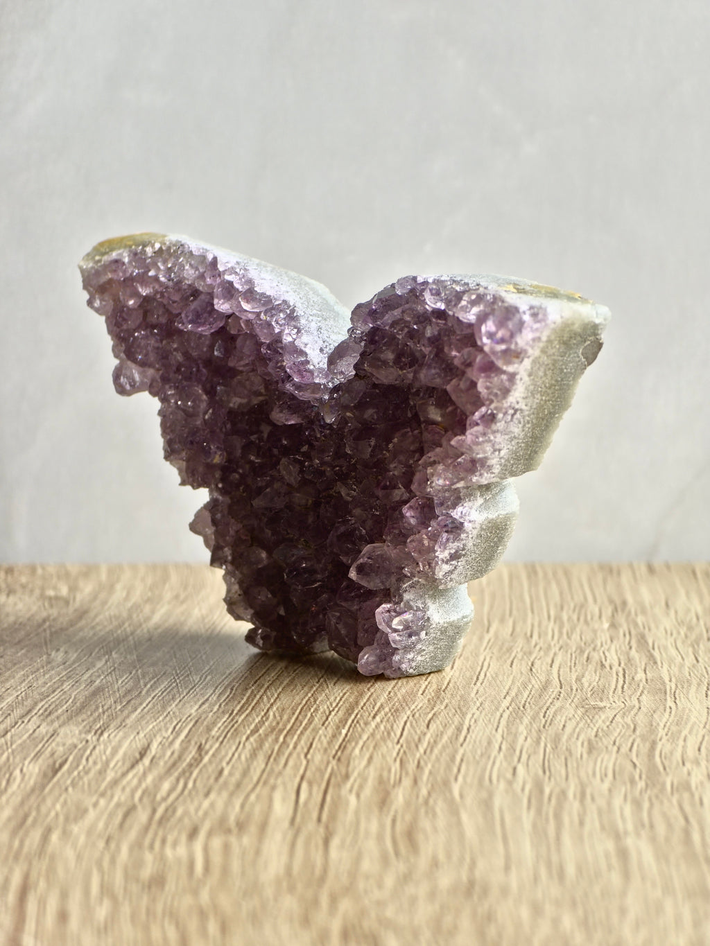 Amethyst Druzy Butterfly Carving