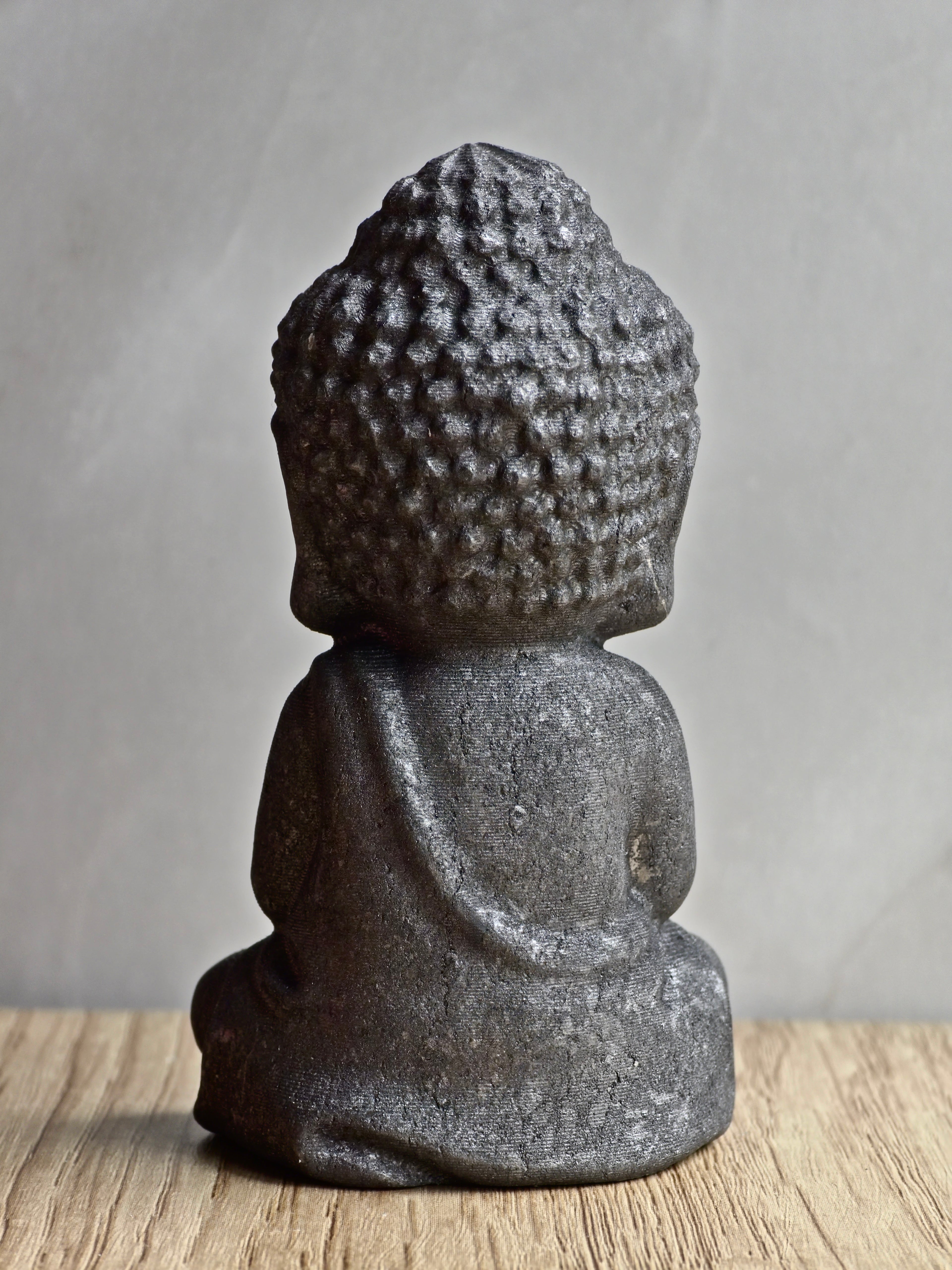 Shungite Buddha Carving