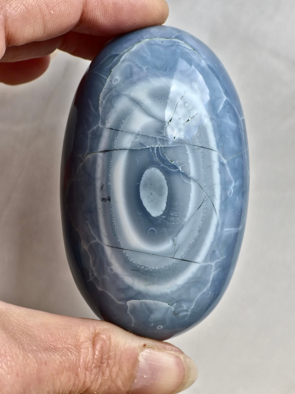 Blue Indian Opal with Moss Agate Inclusions