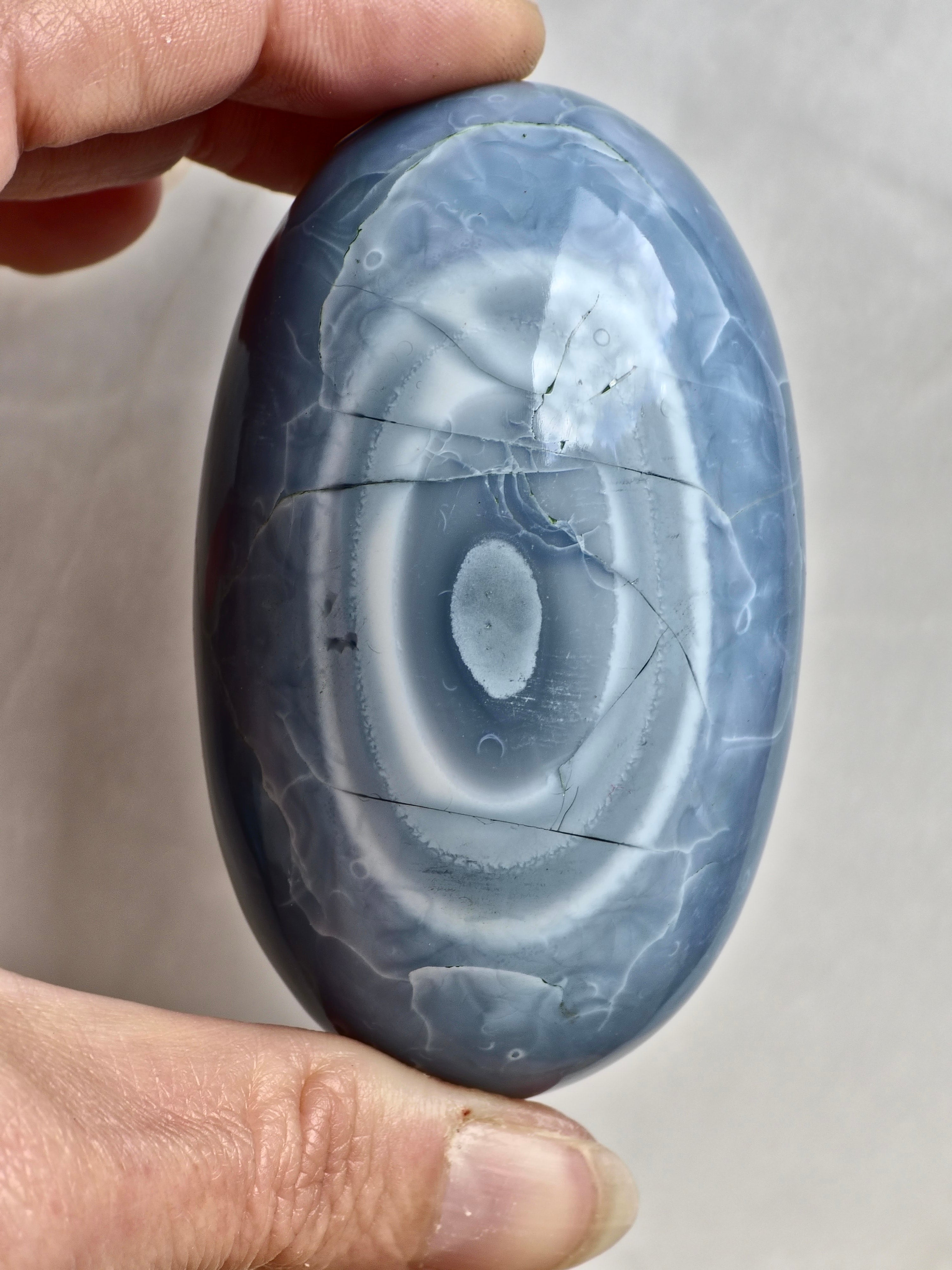 Blue Indian Opal with Moss Agate Inclusions