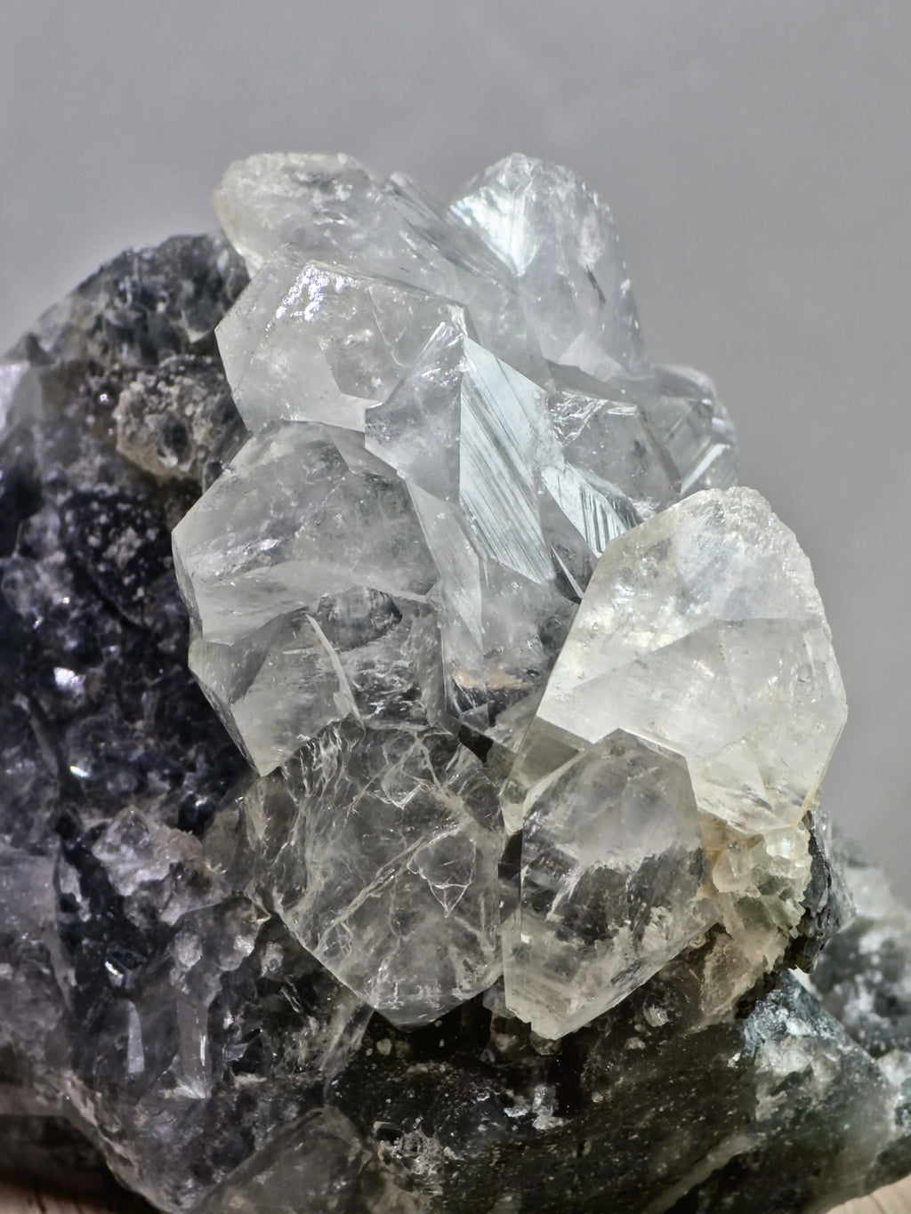 Diamond Apophyllite Cluster on Chalcedony — High Lustre Terminations with Botryoidal Matrix