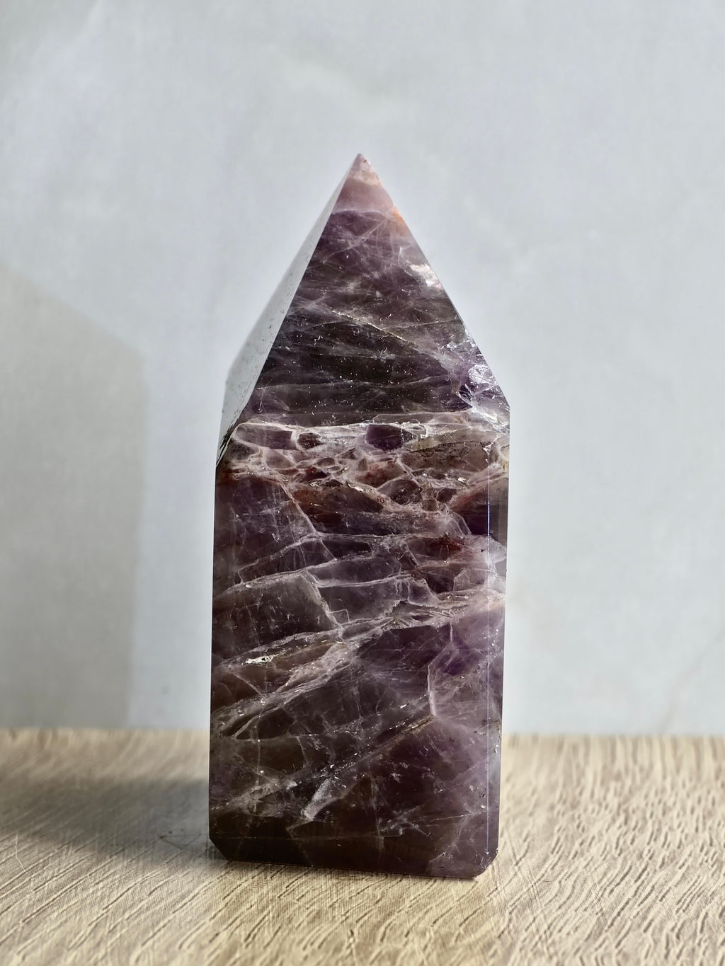 Brecciated Indian Amethyst Polished Tower
