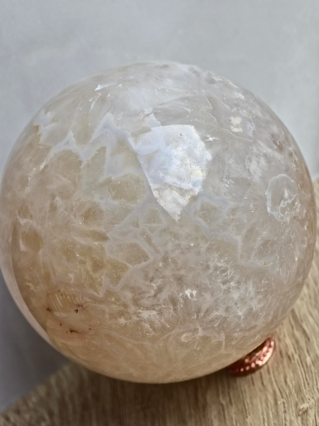 Flower Agate Sphere