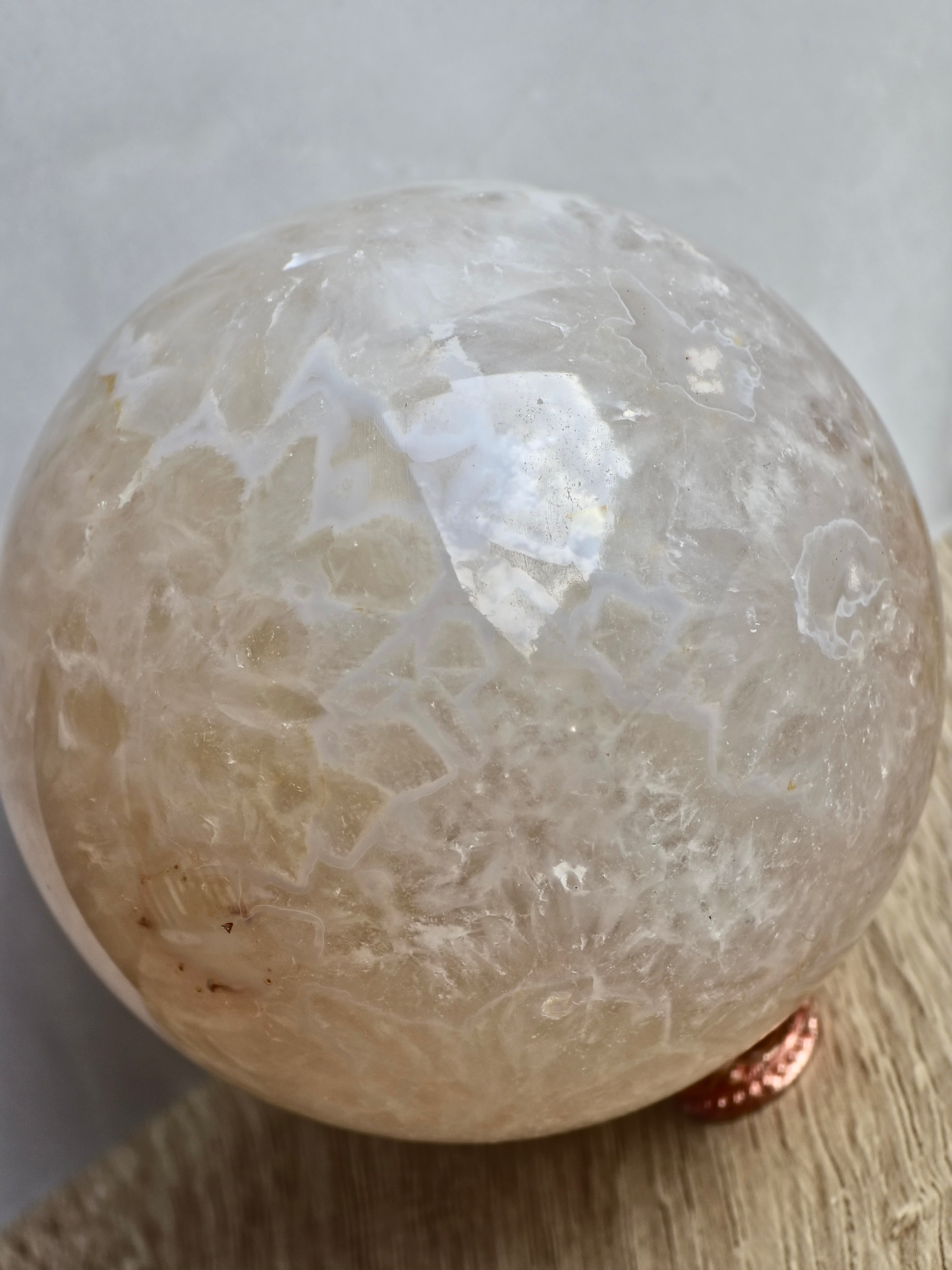 Flower Agate Sphere