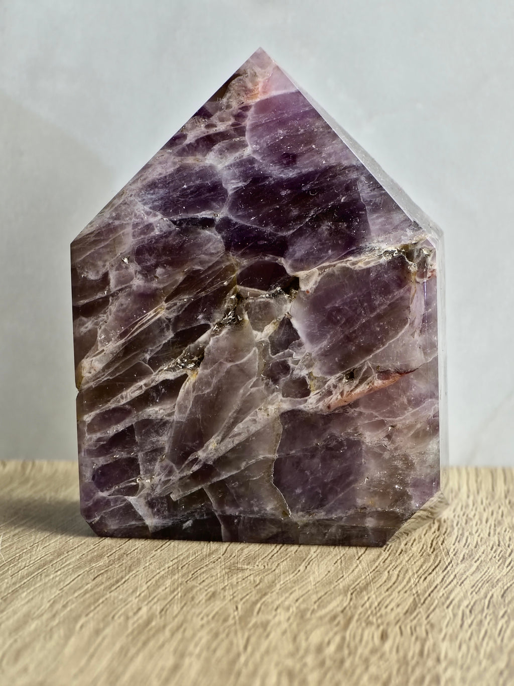 Brecciated Indian Amethyst Polished Tower