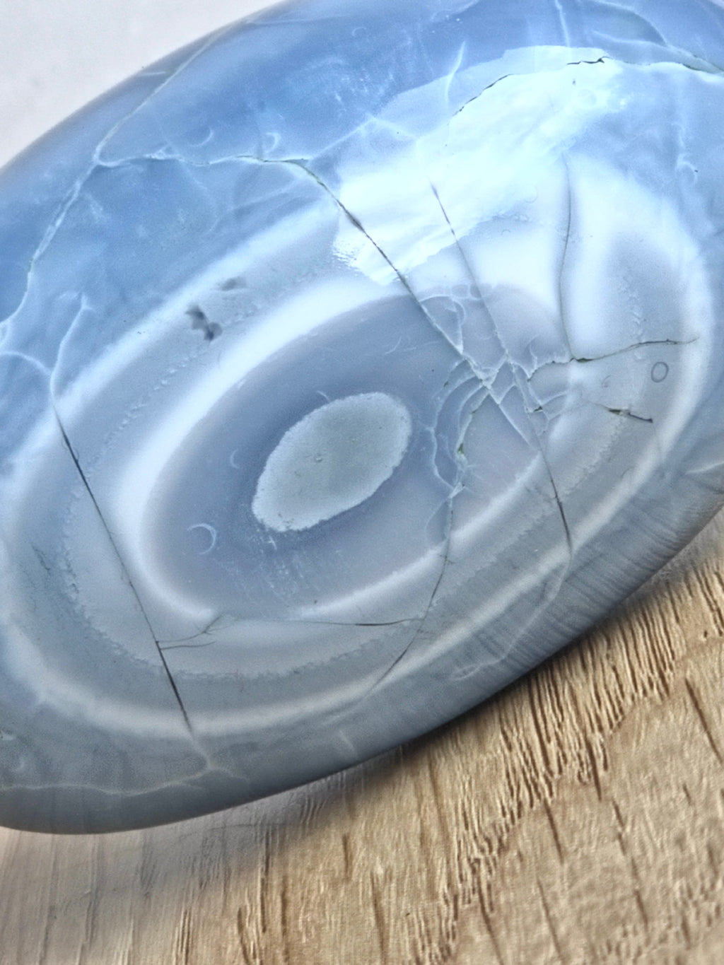 Blue Indian Opal with Moss Agate Inclusions