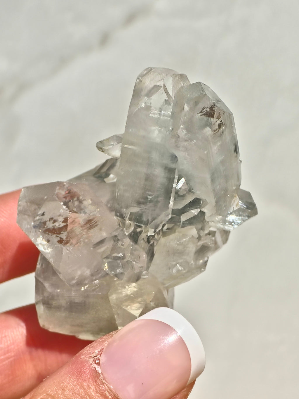 AAA Diamond Apopyllite on Blue Chalcedony