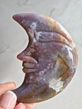 Ocean Jasper Moon — Orbicular Chalcedony (Quartz Variety)