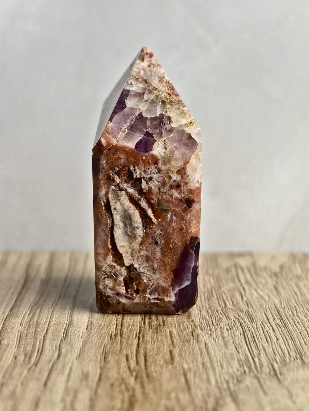 Brecciated Indian Amethyst Polished Tower