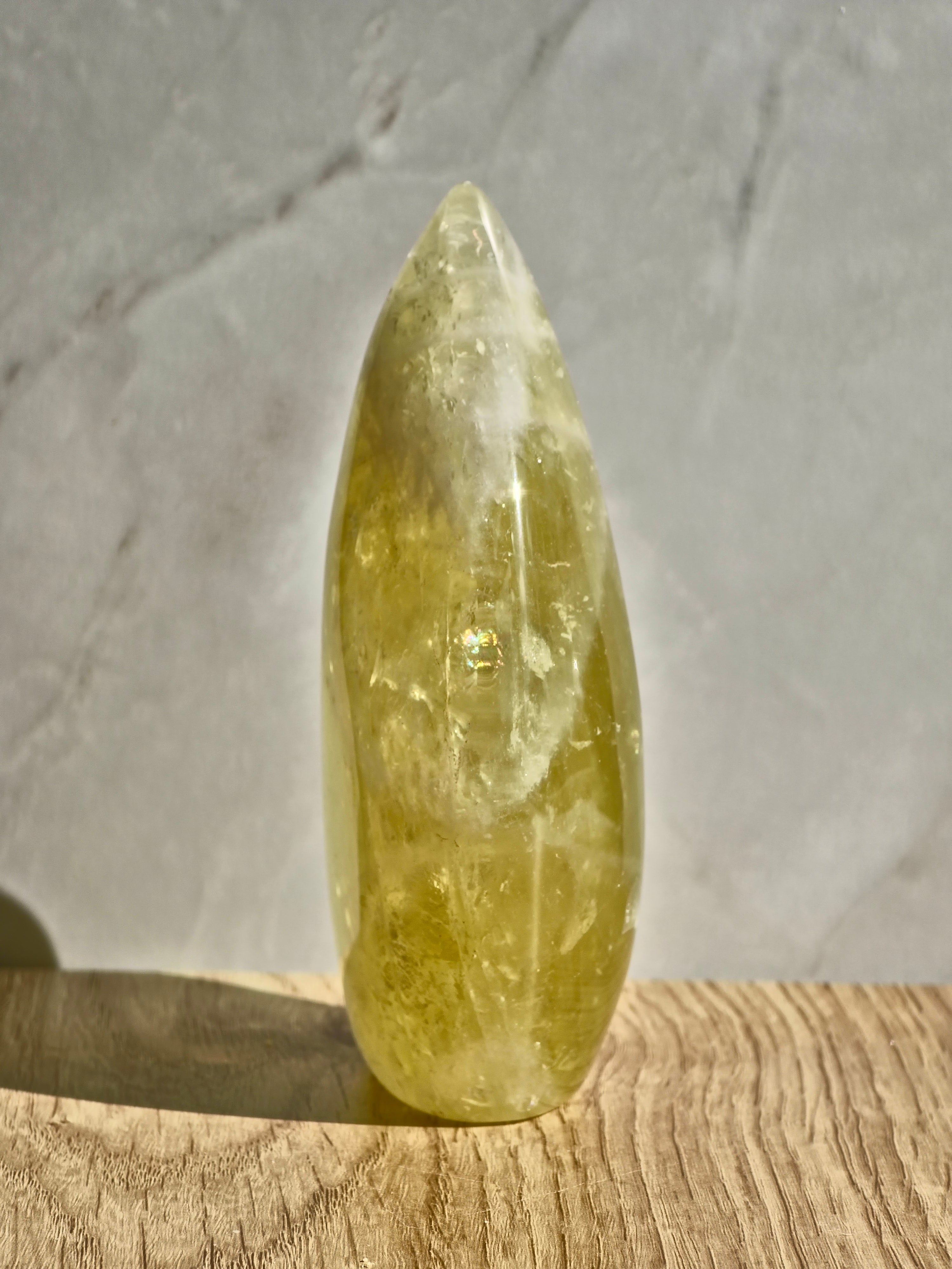 Heat treated Citrine Polished Flame