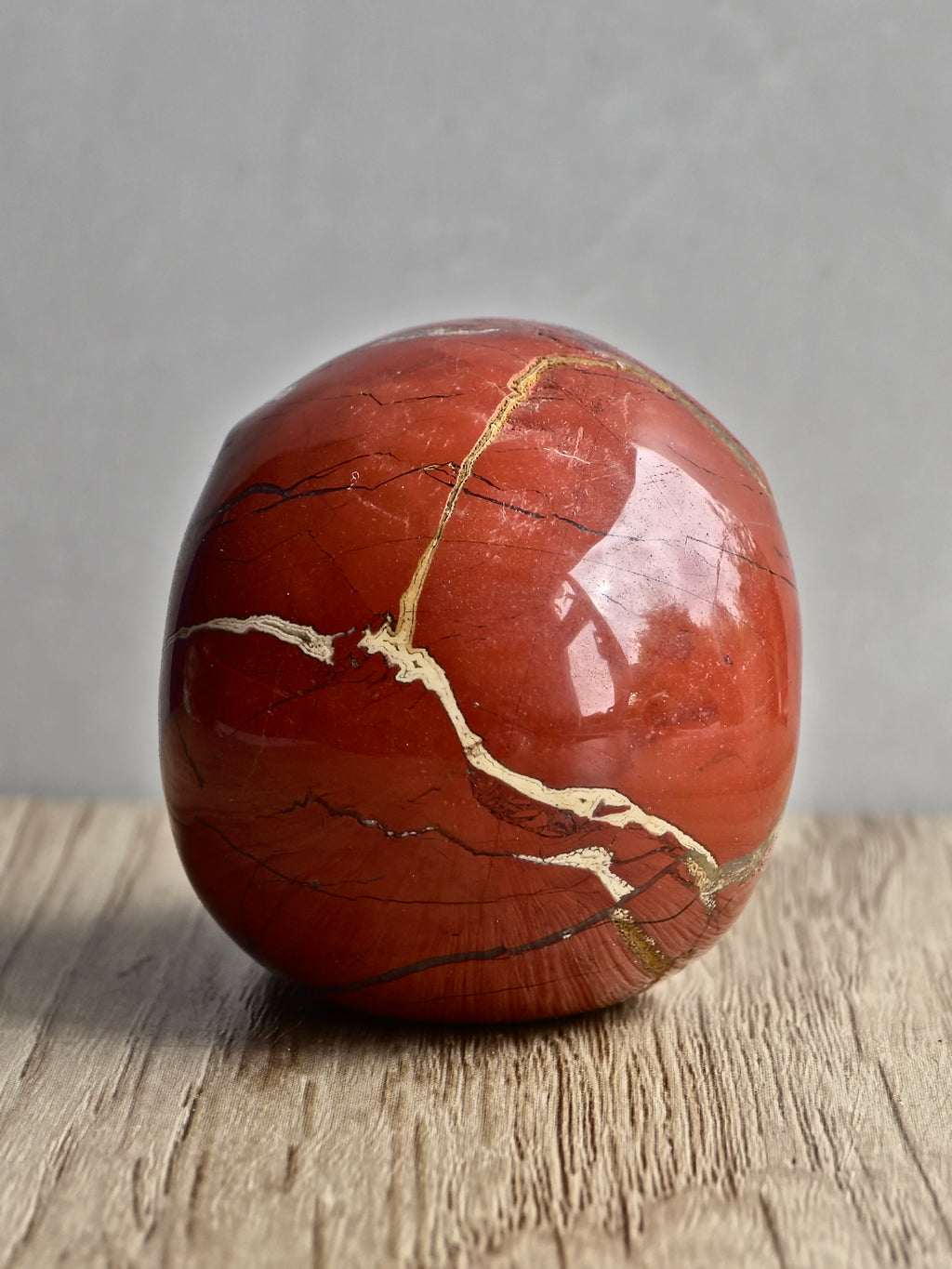 Red Jasper Skull Carving