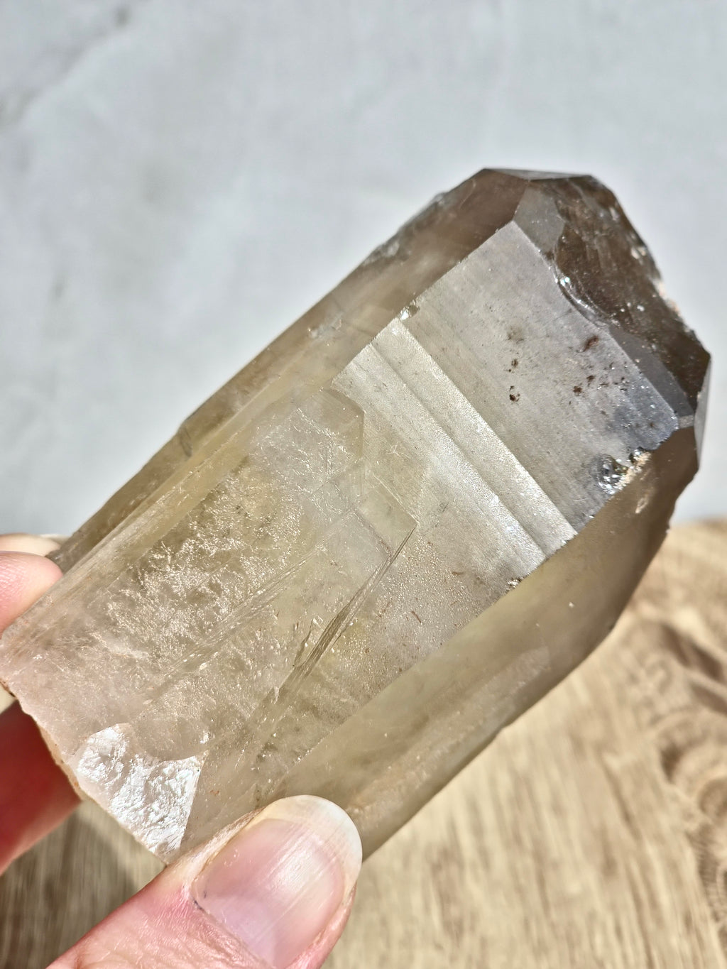 Natural raw citrine lemurian tower