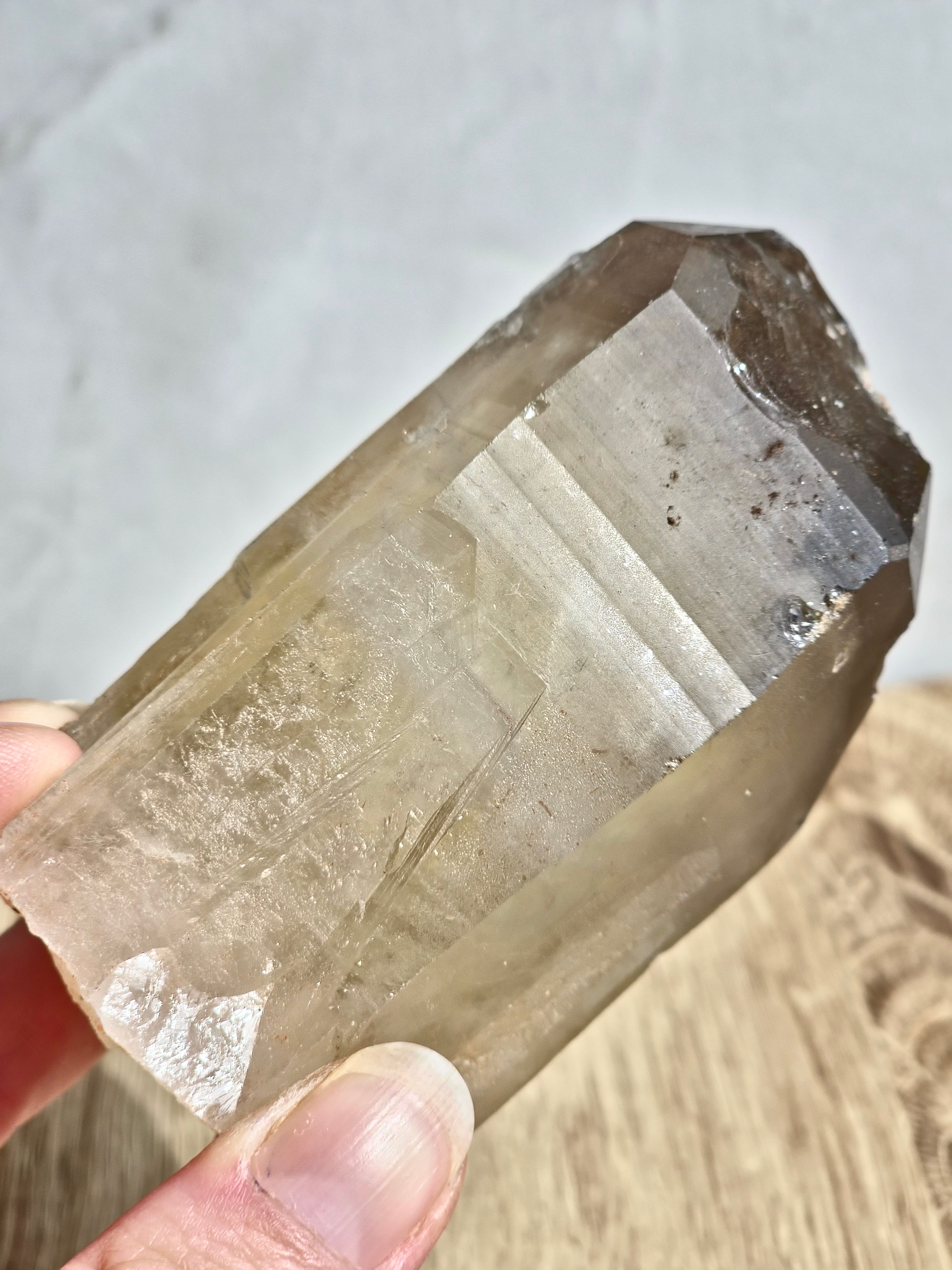 Natural raw citrine lemurian tower