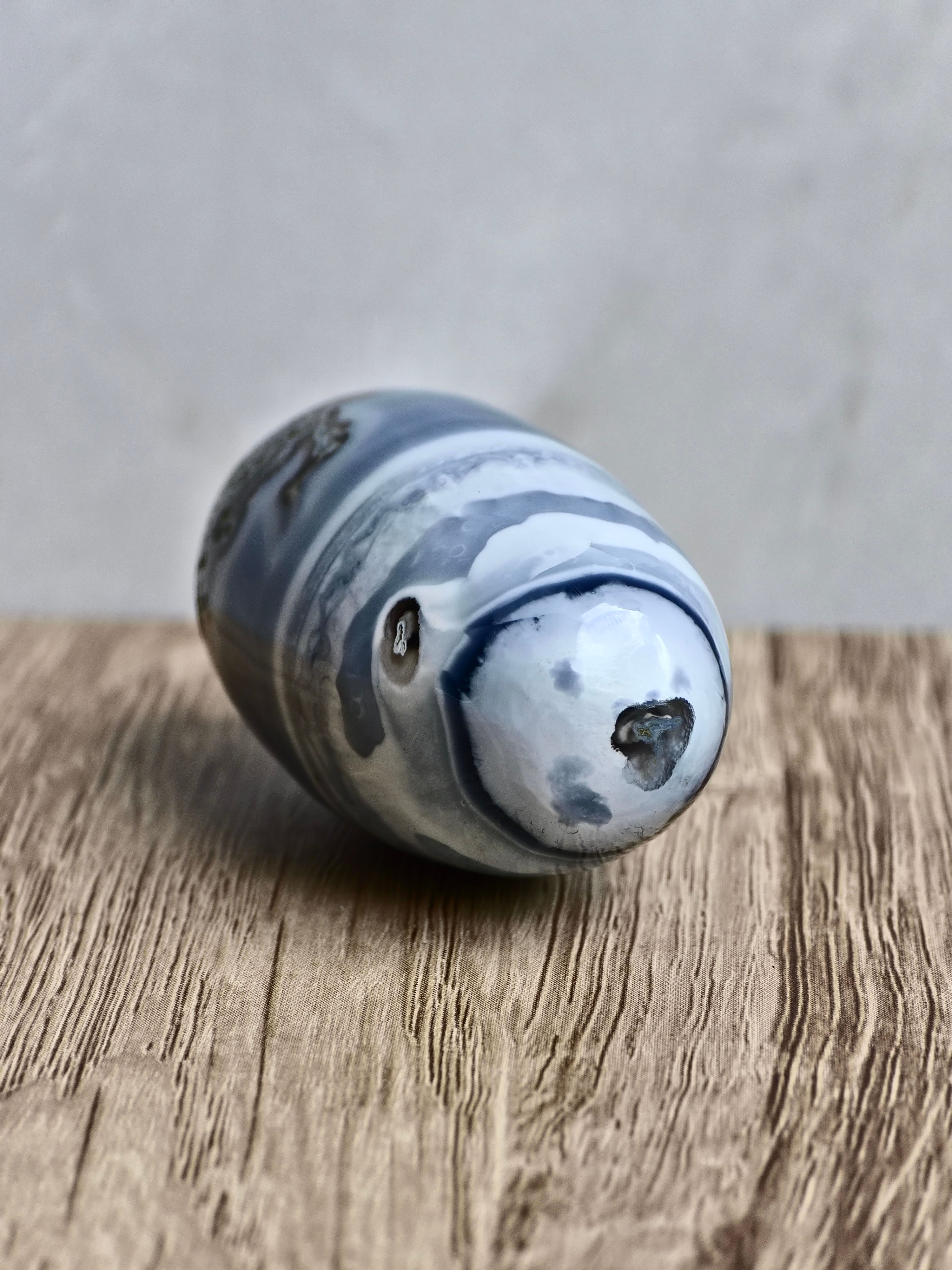 Blue Indian Opal with Moss Agate Inclusions Shiva