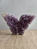 Amethyst Druzy Butterfly Carving