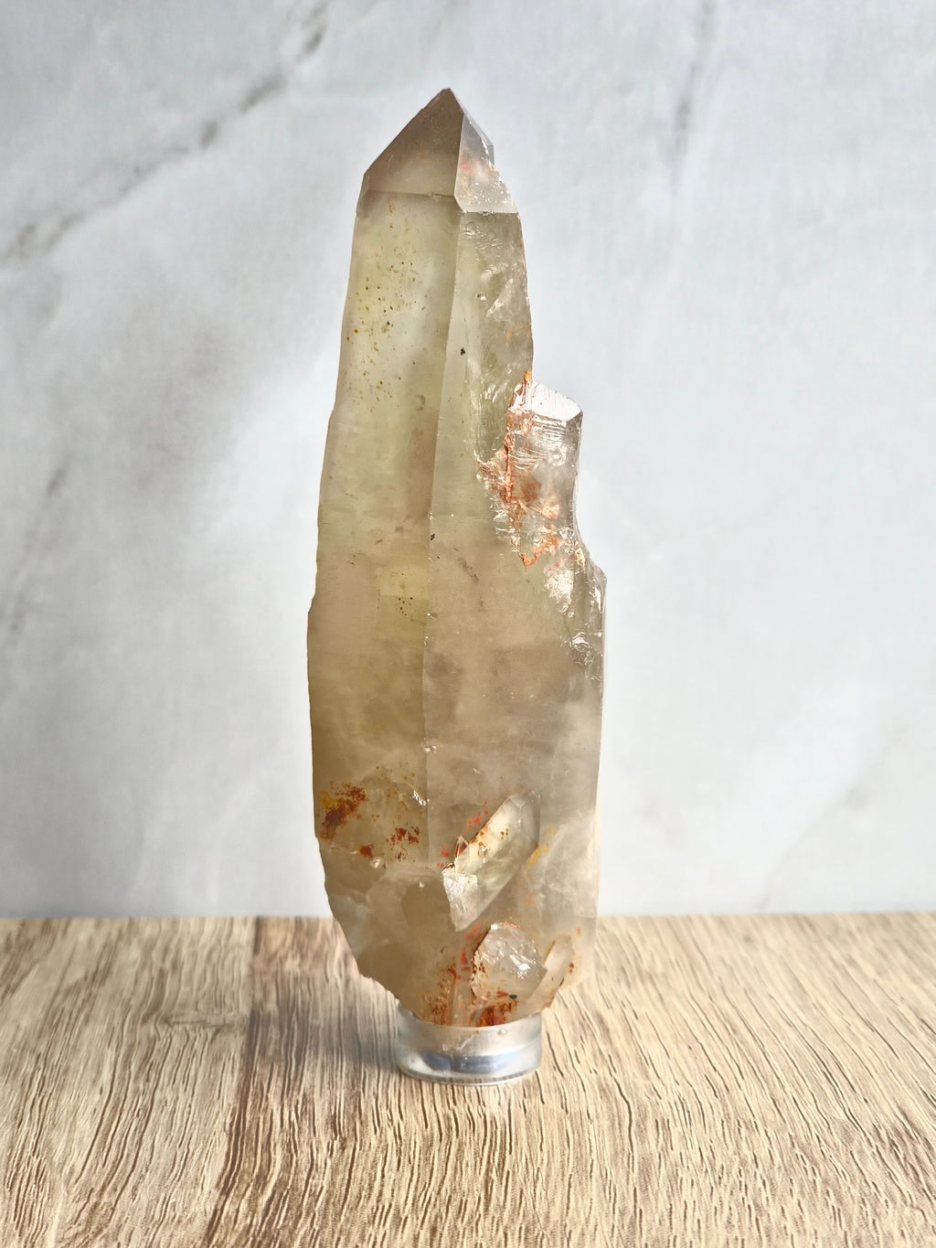 Natural raw citrine point