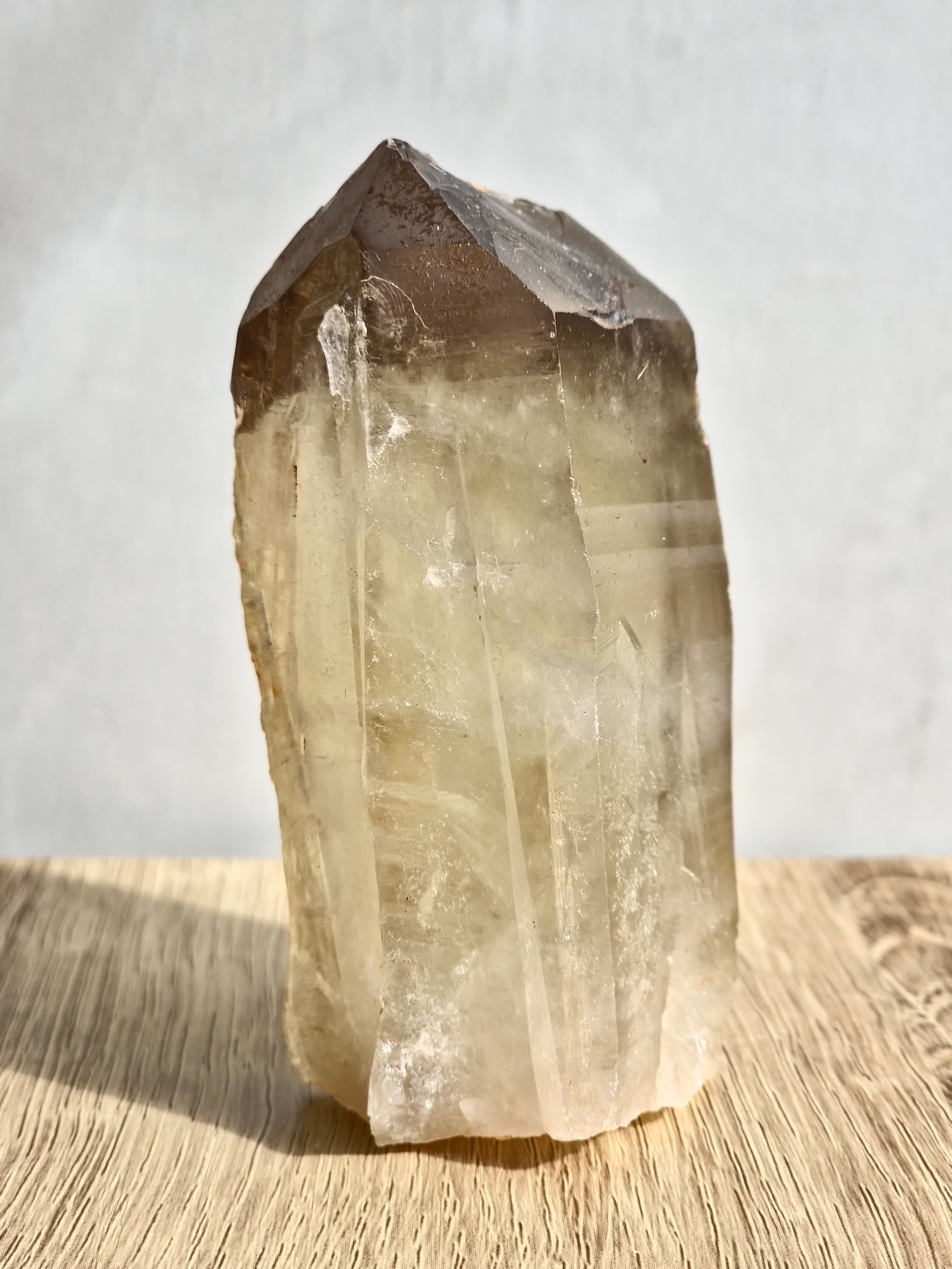 Natural raw citrine lemurian tower